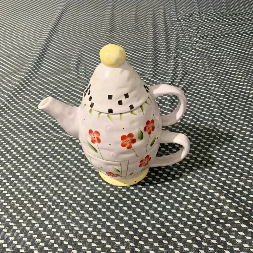 VTG Teapot and cup tea for one